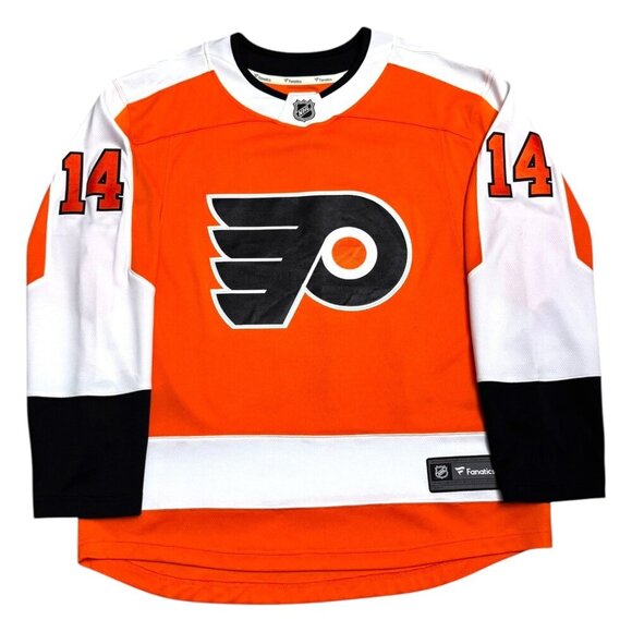PHILADELPHIA FLYERS Sean Couturier Fanatics NHL Hockey Jersey Mens Large - Picture 1 of 8